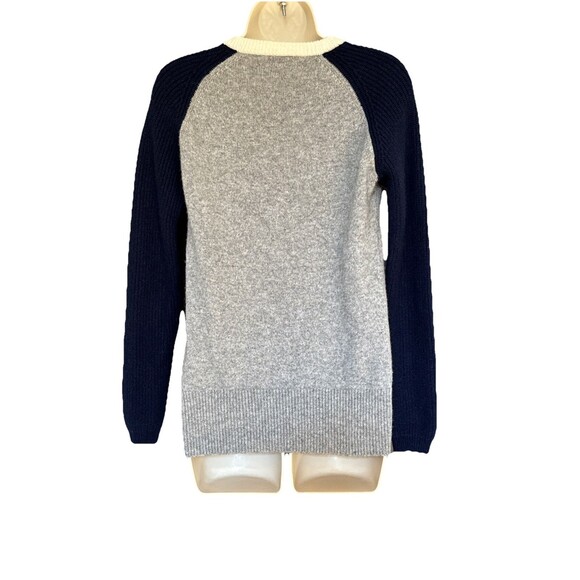 Ann Mashburn Size S Cashmere Sweater Womens  Blue Gray Cream Crew Neck Pullover - Picture 9 of 10